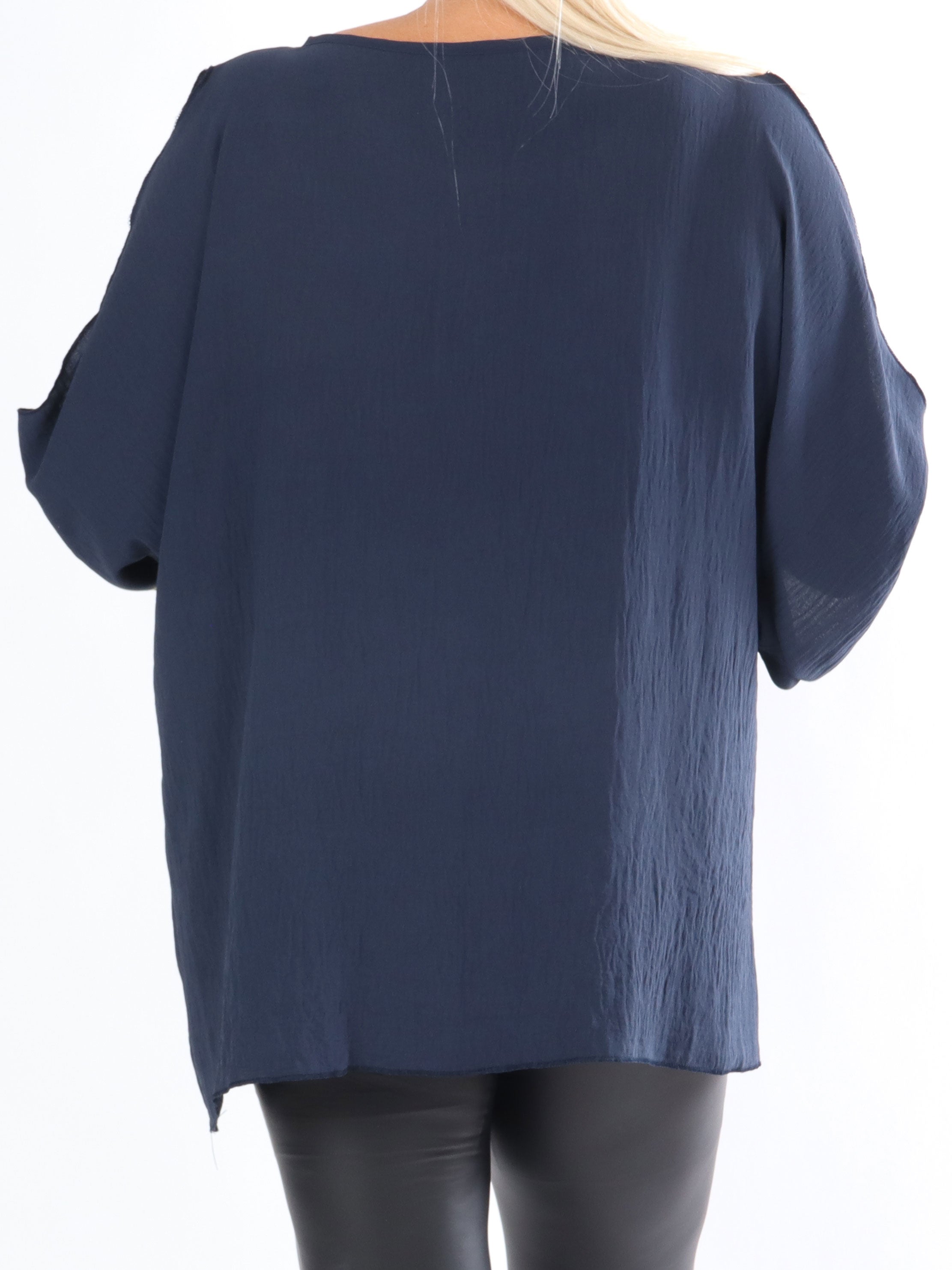 Capri - Plus size tunika med pailletter